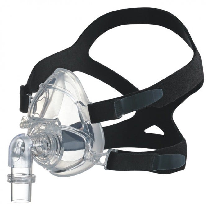 Roscoe Medical Full Face CPAP Mask With Headgear , Black