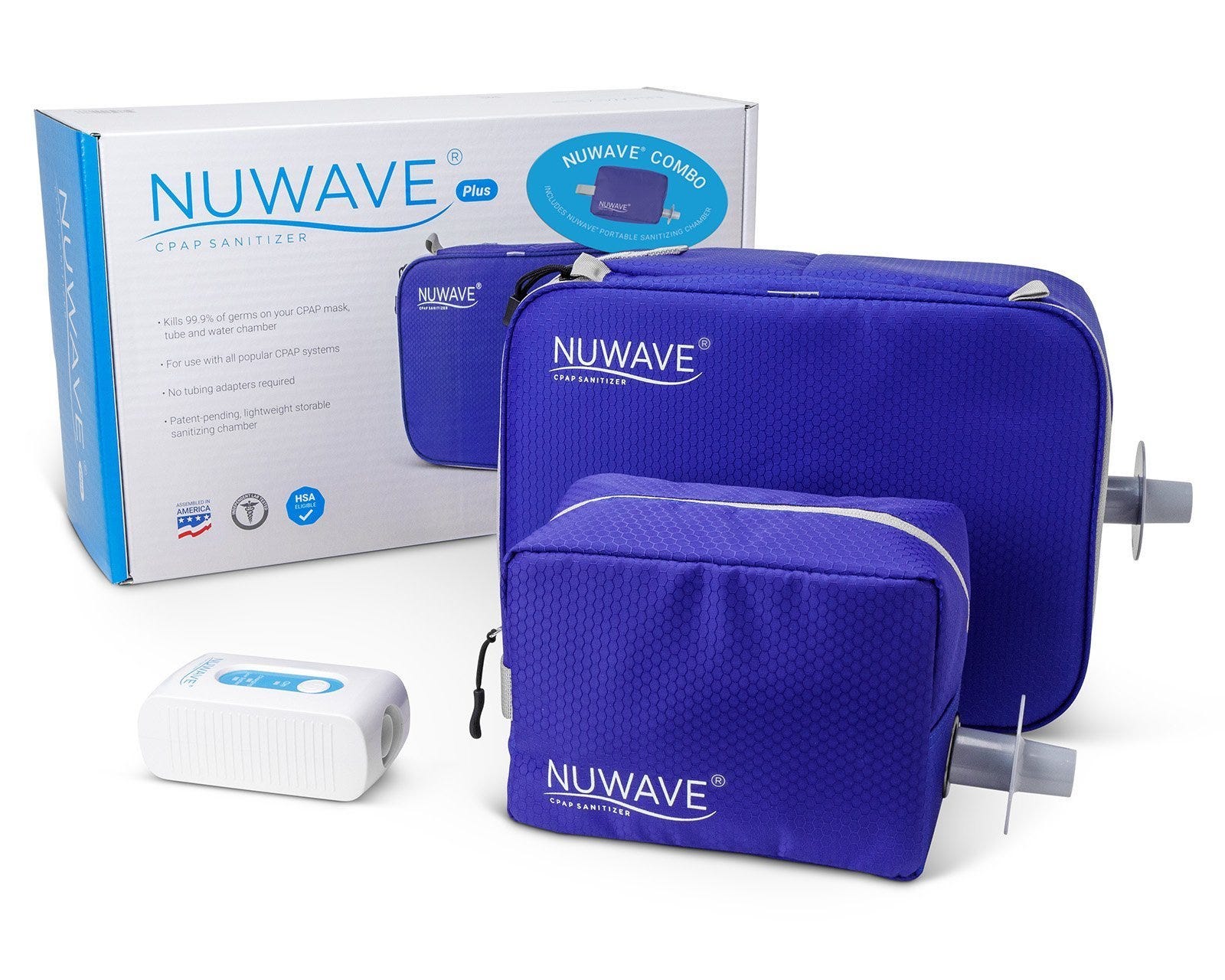 Spirit Medical NUWAVE COMBO CPAP Sanitizer , Light Blue & White