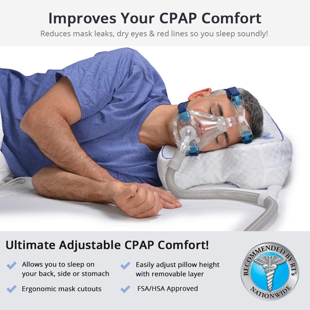 CPAP Pillow - for Side, Back & Stomach Sleepers - HSA FSA Eligible Pillow -  C 787639302155