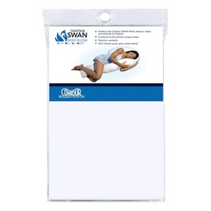 Swan Body Pillow White Pillowcase by Contour Products