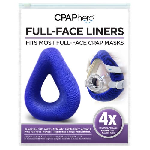 Reusable Full Face CPAP Mask Liners - 4 Pack