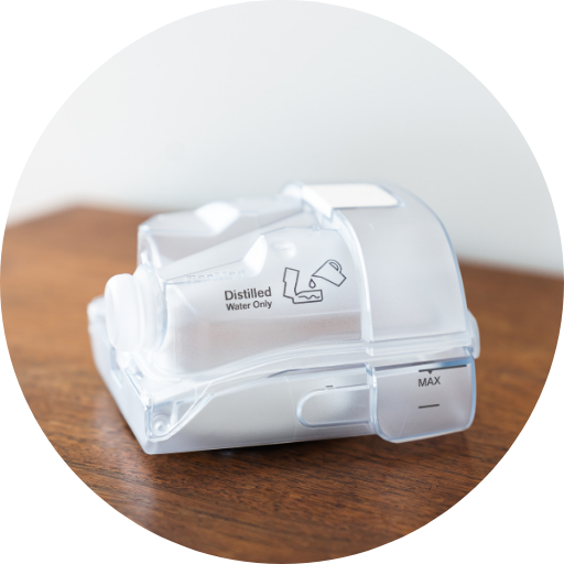 an image of a cpap humidifier or cpap machine water chamber