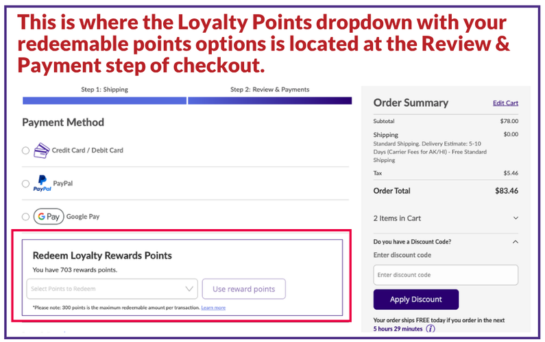 Redeeming Loyalty Rewards Points Step 3 | CPAPsupplies.com