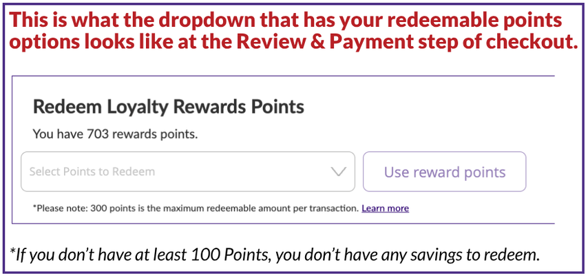 Redeeming Loyalty Rewards Points Step 4 | CPAPsupplies.com