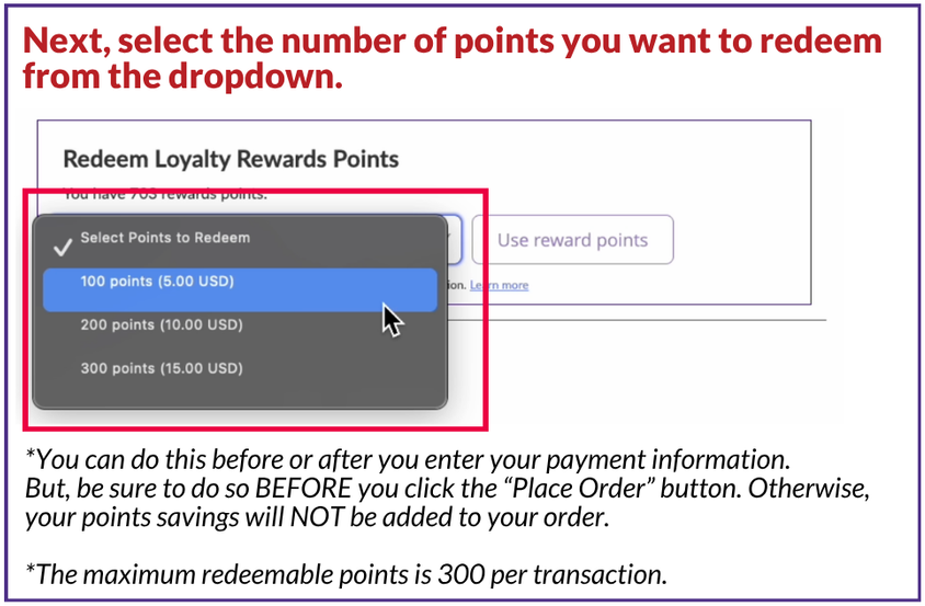 Redeeming Loyalty Rewards Points Step 6 | CPAPsupplies.com