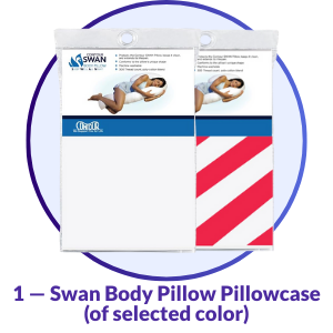 Contour Swan Body Pillow Pillowcase