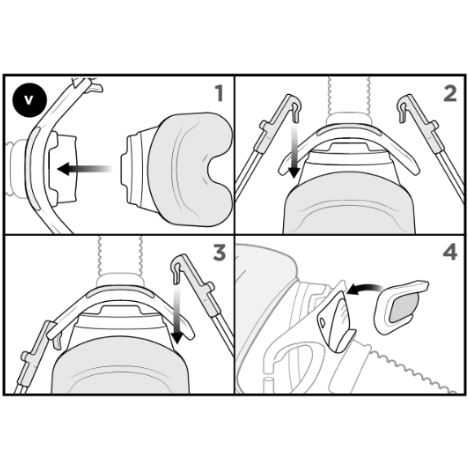 Fisher & Paykel Nova Nasal CPAP Mask Assembly Guide Diagram