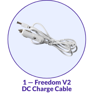 Freedom V2 CPAP Battery Auto Charge DC Cable