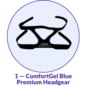 Philips Respironics ComfortGel Blue Nasal CPAP Mask Premium Headgear
