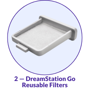 Philips Respironics DreamStation Go Reusable Pollen CPAP Filter (2 pack) - What's Included