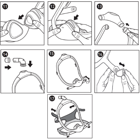Philips Respironics DreamWisp Nasal CPAP Mask Assembly Guide Diagram