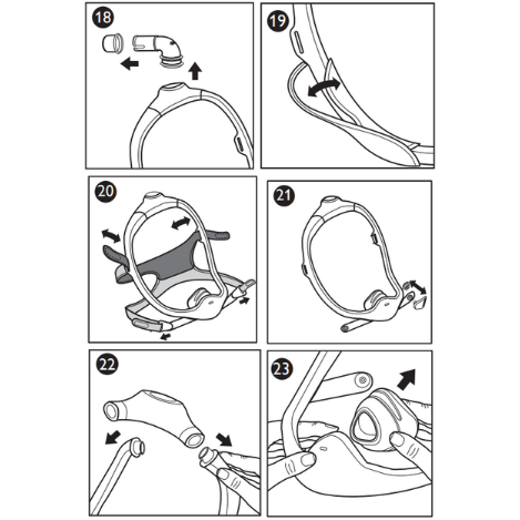 Philips Respironics DreamWisp Nasal CPAP Mask Disassembly Guide Diagram