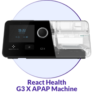 React Health G3 X APAP Machine with Cellular Modem and Heated Tubing