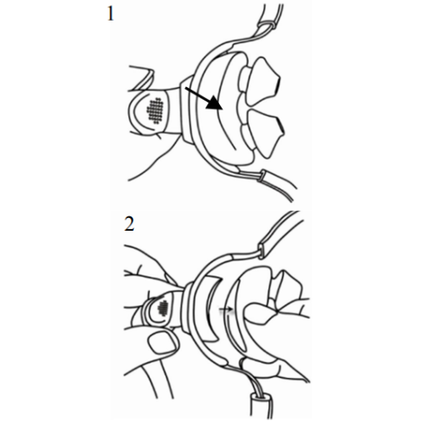 React Health Rio II Nasal Pillow CPAP Mask Disassembly Guide Diagram