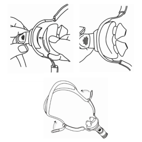 React Health Rio II Nasal Pillow CPAP Mask Assembly Guide Diagram