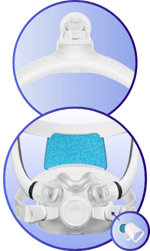 Resmed AirTouch F30i Comfort Full Face CPAP Mask - Magnetic Headgear Clips and Quick Release Elbow