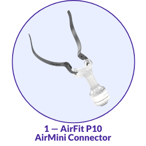Resmed AirFit P10 Nasal CPAP Mask Connector for AirMini AutoSet Travel CPAP Machine