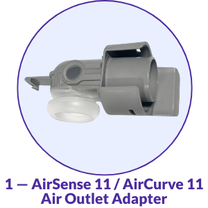 Resmed AirSense 11 / AirCurve 11 CPAP Air Outlet Adapter