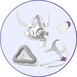 Resmed AirTouch F20 for Her Full Face CPAP Mask with Headgear - What's Included