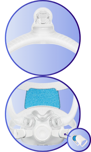 Resmed AirTouch F30i Full Face CPAP Mask - Magnetic Headgear Clips and Quick Release Elbow