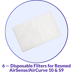 Spirit Medical Resmed AirSense/AirCurve 10 & S9 Disposable CPAP Filter - What's Included