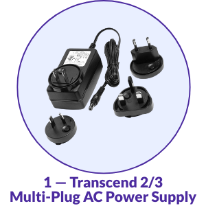 Transcend 2 & 3 CPAP Machine Multi-Plug AC Power Supply Set